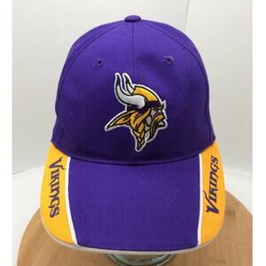 NFL Team Apparel Minnesota Vikings Baseball Hat Unisex Adult